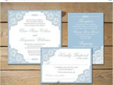 Dusty Blue and Cranberry Wedding Invitations Sale Elegant Lace Wedding Invitation Set by