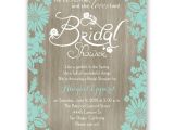 E Invites Bridal Shower Flowers and Woodgrain Petite Bridal Shower Invitation