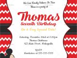 Editable Mickey Mouse Birthday Invitation Template Editable Mickey Mouse Birthday Invitation Card Design