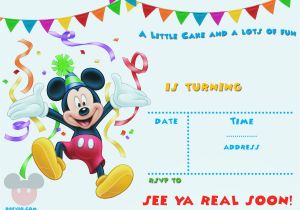 Editable Mickey Mouse Birthday Invitation Template Free Mickey Mouse 1st Birthday Invitations Free