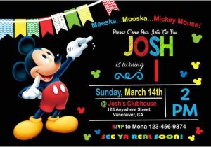 Editable Mickey Mouse Birthday Invitation Template Mickey Birthday Invitations Free