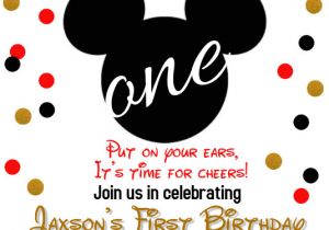 Editable Mickey Mouse Birthday Invitation Template Mickey Mouse Birthday Invitation Template Postermywall