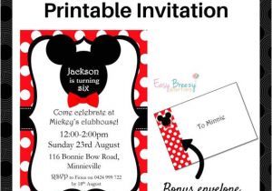 Editable Mickey Mouse Birthday Invitation Template Mickey Mouse Editable Printable Party Invitation Instant