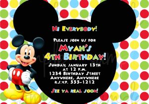 Editable Mickey Mouse Birthday Invitation Template Mickey Mouse First Birthday Invitations