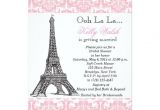 Eiffel tower Bridal Shower Invitations Eiffel tower Pink Paris Bridal Shower Invitation Zazzle