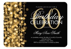 Elegant 60th Birthday Invitation Templates Elegant 60th Birthday Party Sparkles Gold Invitation