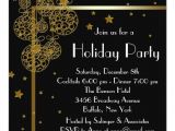 Elegant Christmas Party Invitation Template Free Elegant Black Gold Christmas Party Invitations Zazzle