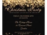 Elegant Christmas Party Invitation Template Free Elegant Christmas Party Gold Shimmering Lights Invitation