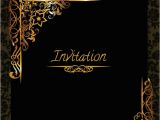 Elegant Party Invitation Template Elegant Golden Design Invitation Template Vector Free
