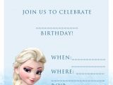 Elsa Party Invitation Template Birthday Disney Frozen Blank Birthday Party Invitation