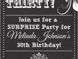Email Birthday Invitations for Adults Chalkboard Look Adult Birthday Party Invitation