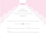 Email Bridal Shower Invitations Templates White Wedding Dress Fill In the Blank Bridal Shower Invite