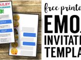 Emoji Party Invitation Template Emoji Birthday Invitations Free Printable Template Paper