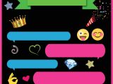 Emoji Party Invitation Template Free Printable Emoji Chat Invitation Template Free
