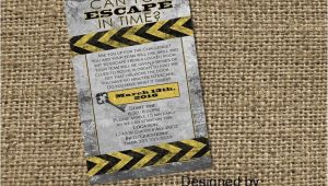 Escape Room Party Invitation Escape Room Digital Printable Party Invitation Mystery