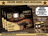 Escape Room Party Invitation Template Free Instant Download Escape Room Party Invitations 5×7 4×6