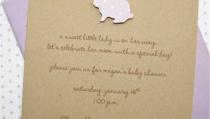 Etsy Com Baby Shower Invitations Lilac Bunny Baby Shower Invitations by Graciegirlnotes On Etsy