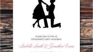 Etsy Engagement Party Invites Printable Diy Sweet Silhouette Proposal Engagement Party