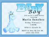 Evite Baby Boy Shower Invitations Giraffe Boy Baby Shower Invitation