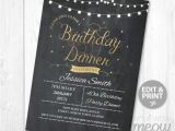 Example Invitation Dinner Party Birthday Dinner Party Invite Instant Download Any Age 30th