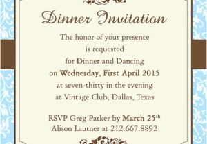 Example Of Birthday Dinner Invitation Fab Dinner Party Invitation Wording Examples You Can Use