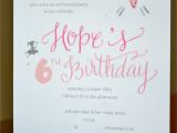 Fairy themed Birthday Invitation Pink Fairy Birthday Invitation
