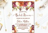 Fall Bridal Shower Invitations Free Fall Floral Bridal Shower Invitation Rustic Autumn