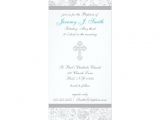 Fancy Baptism Invitations Boy Elegant Cross Christening Invitations 4" X 9 25