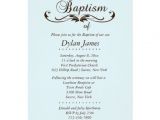 Fancy Baptism Invitations Elegant Font Blue Baptism Invitation