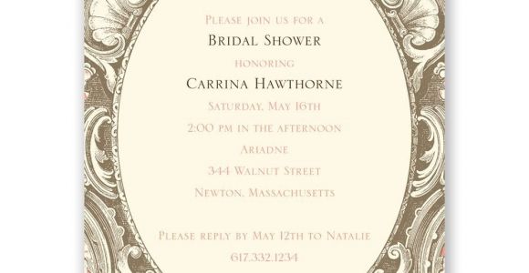 Fancy Bridal Shower Invitations Fancy Frame Petite Bridal Shower Invitation