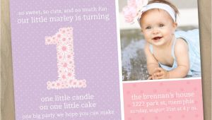 First Birthday Invitation Wordings by Baby Baby Girl First 1st Birthday Photo Invitation Pink and