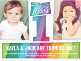 First Birthday Invitations for Twins Discount 1st Birthday Invitations for Twins Shutterfly