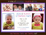 First Birthday Invitations for Twins Twins First Birthday Party Invitation Monthly by Ellerydesigns