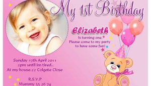 First Happy Birthday Invitation Message 20 Birthday Invitations Cards Sample Wording Printable
