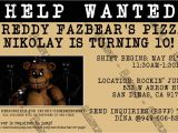 Five Nights at Freddy S Birthday Invitations Printable Novel Concept Designs Five Nights at Freddy S Video Game