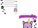 Foldable Birthday Invitations Free Zensible Mama Free Printable Cat themed Birthday Invite Card