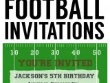 Football Birthday Party Invitation Wording Football Party Invitation Template Free Printable