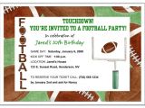 Football themed Birthday Party Invitation Wording Football Party Invitation Wording