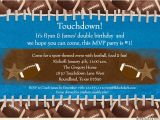 Football themed Birthday Party Invitation Wording touchdown Football Invitation Birthday Mvp 1