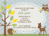 Forest Friends Baby Shower Invitations Woodland Baby Shower Invitation forest Animals Baby Boy