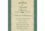 Formal Bridal Shower Invitations formal Teal Champagne Bridal Shower Invitation