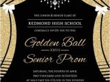 Formal Party Invitation Template Free Elegant Faux Gold Glitter Curtain Prom Invitation