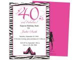 Free 40th Birthday Invitations Templates 40th Party Invites