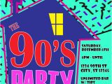 Free 90s Party Invitation Template 90 39 S theme House Party Digital Birthday Invitation