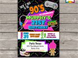Free 90s Party Invitation Template Takin It Back to the 90s Retro Birthday Invite Personalized