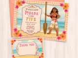 Free Birthday Invitation Cards to Print at Home Printable Moana Birthday Invitations Free Thank You Cards
