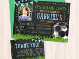 Free Birthday Invitation Cards to Print at Home Printable soccer Birthday Invitations Free Thank You Cards
