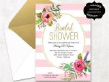 Free Bridal Shower Invitation Templates Downloads Blush Pink Floral Bridal Shower Invitation Template