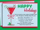 Free Christmas Cocktail Party Invitation Templates Christmas Cocktail Party Invitation Printable Holiday