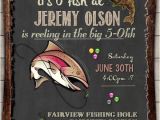 Free Fish themed Birthday Party Invitations Fishing Birthday Invitation Invite 30th 40th 50th 60th